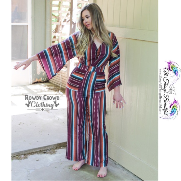 •Rowdy Crowd Serape Spring Jumpsuit• - Picture 9 of 14